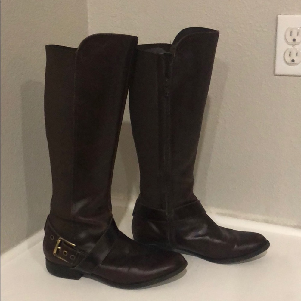 Liz Claiborne Chocolate Colored Leather Boots